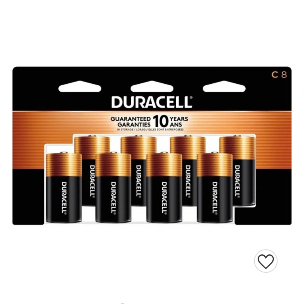 Duracell Coppertop C Batteries, 8 Count Pack x 3 packs - Picture 2 of 2